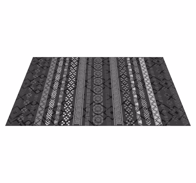 Covor de vinil pentru bucătărie model tribal gri - TenStickers