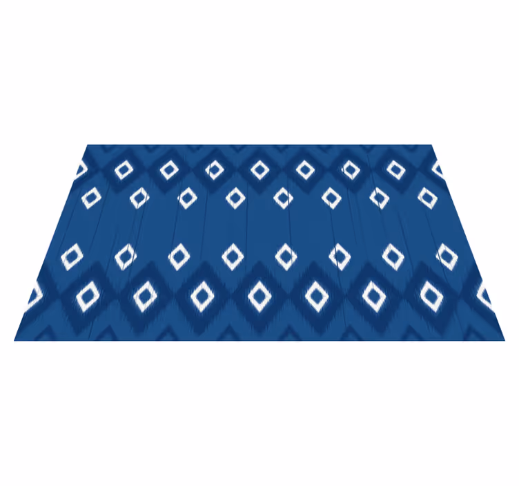 Covor de vinil geometric diamante bleumarin - TenStickers