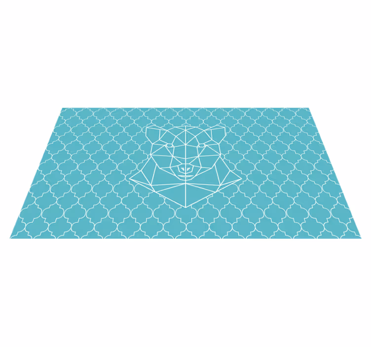 Covor vinil animal design geometric al ursului - TenStickers