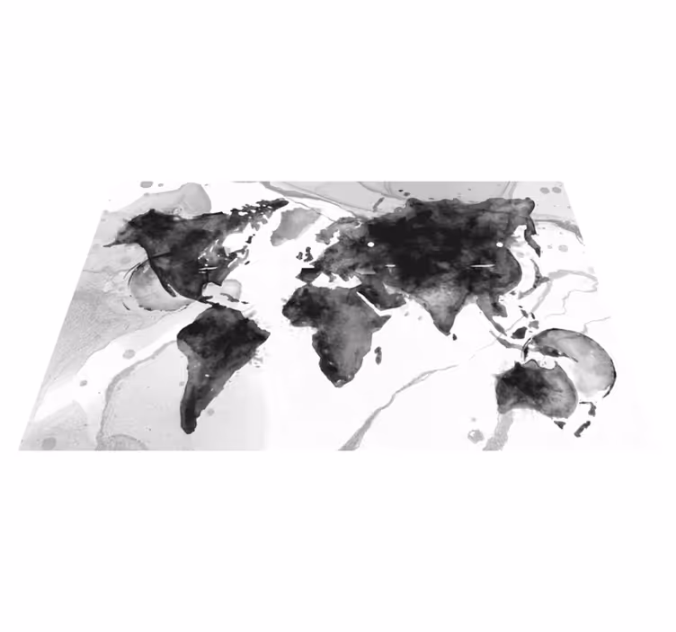 Covor de vinil harta lumii ilustrație abstractă a hărții - TenStickers