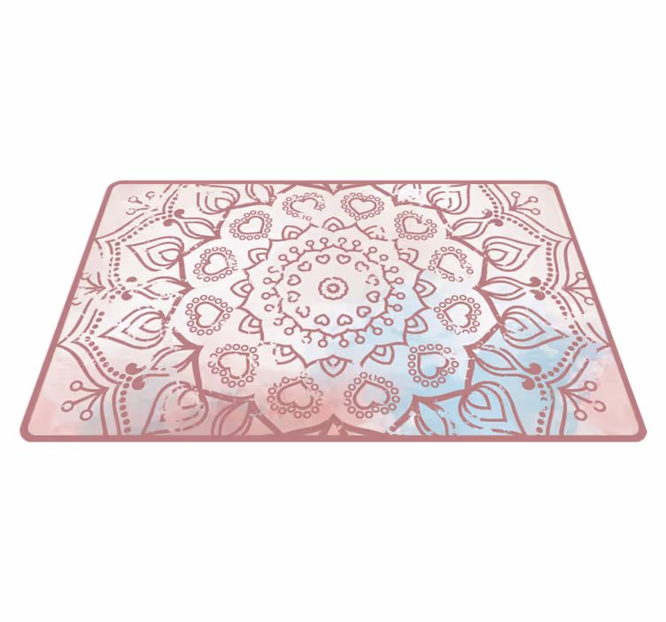 Covor vinil mandala design delicat violet - TenStickers