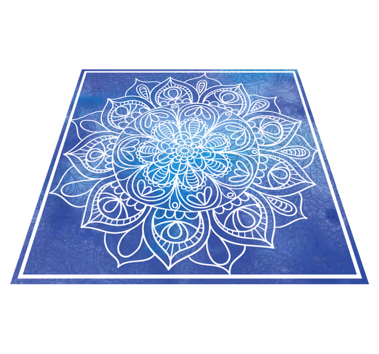 Covor vinil mandala motiv floral elaborat - TenStickers