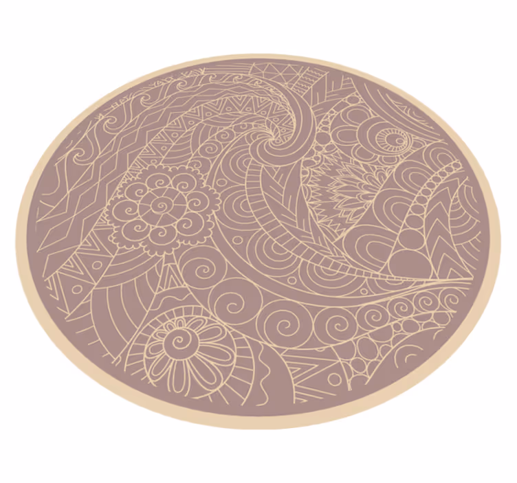 Covor vinil mandala motiv circular complex - TenStickers