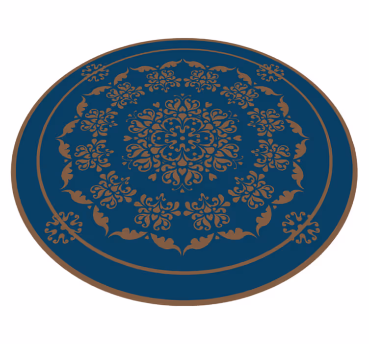 Covor vinil mandala model rotund elegant - TenStickers