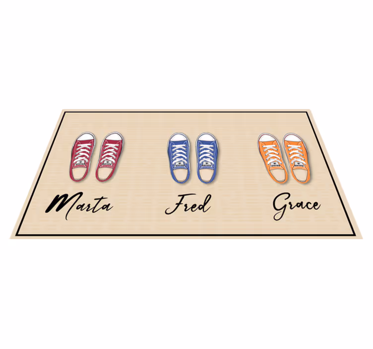 Covor vinil hol intrare colecție de adidași personalizați - TenStickers