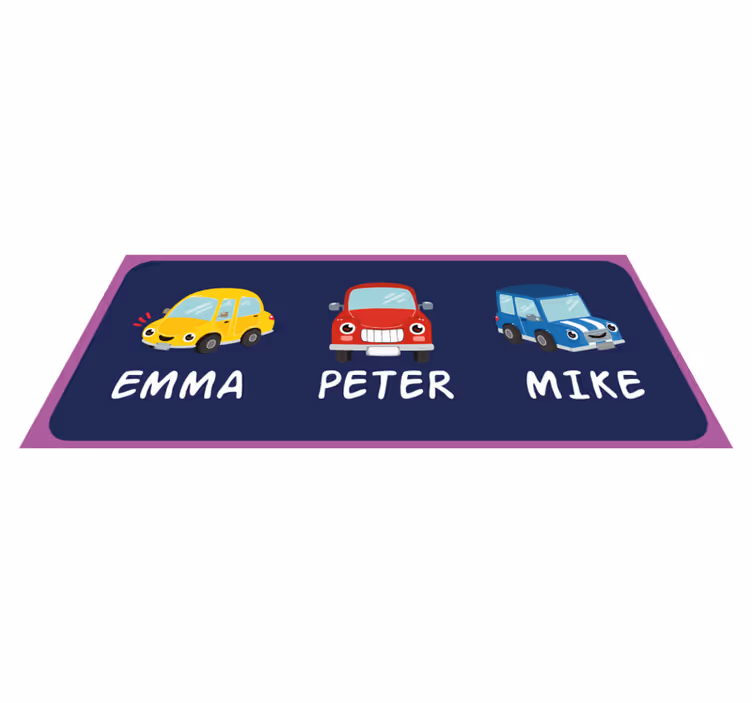 Covor vinil hol intrare vehicule colorate personalizate - TenStickers