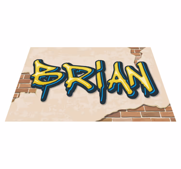 Covor de vinil Adolescenți nume de stil graffiti - TenStickers