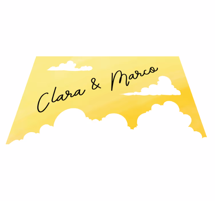 Covor de vinil cu nome design de cuplu tulbure - TenStickers