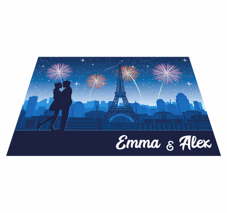 Covor de vinil cu nome romantism parizian - TenStickers