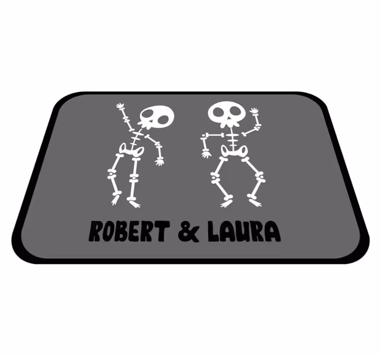 Covor de vinil cu nome duo de scheleți - TenStickers