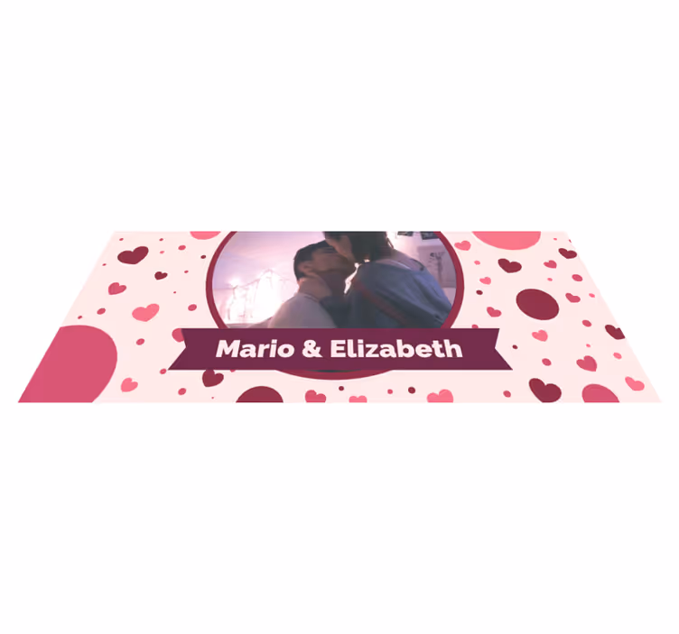 Covor vinil dormitor imagine de dragoste personalizată - TenStickers
