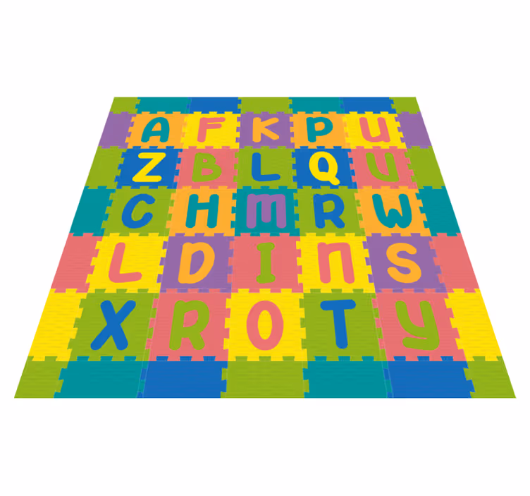Imitație de cauciuc cu litere saltea pentru copii - TenStickers