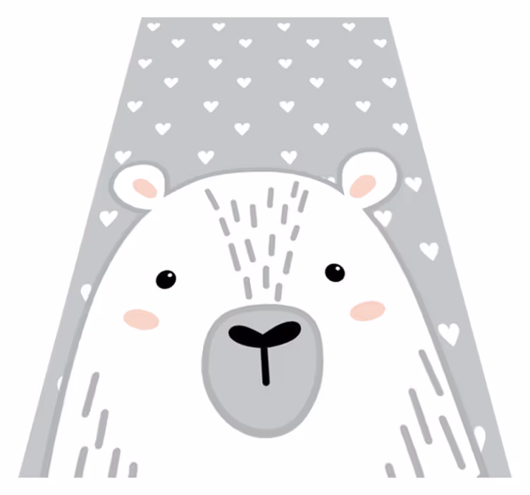 Covor de joc pentru copii urs nordic gri - TenStickers