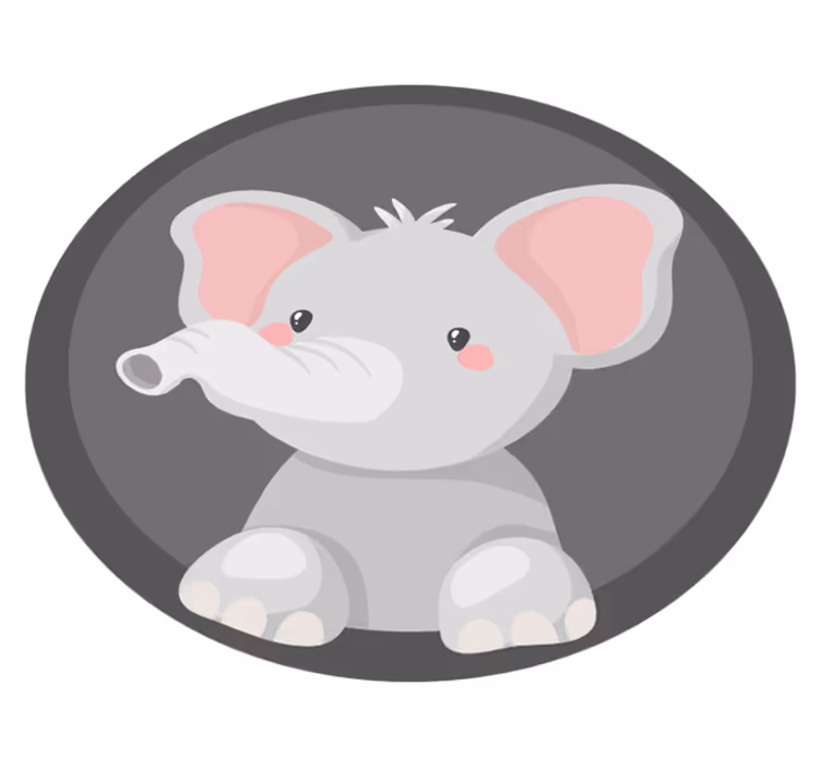 Covor de vinil pentru copii trompă de pui de elefant - TenStickers