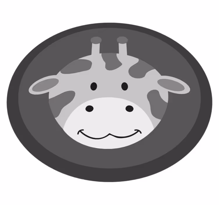 Covor de vinil pepiniere pui de girafă gri - TenStickers