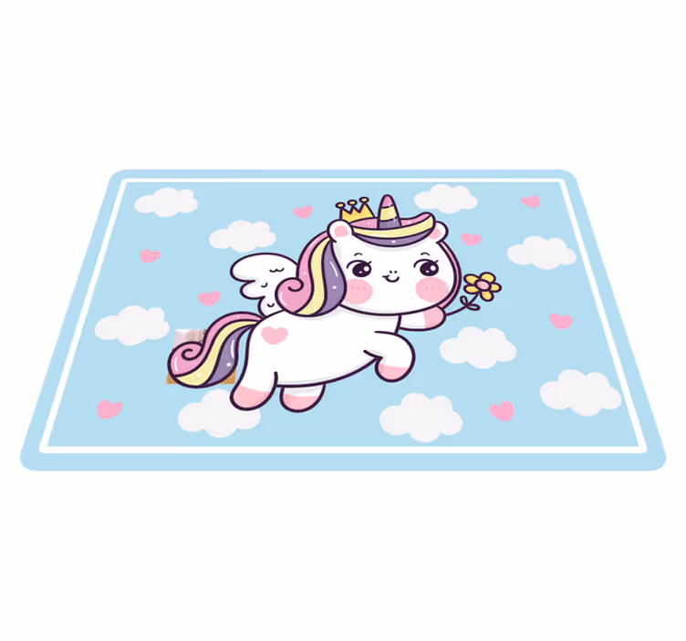 Covor de vinil pentru copii fantezie drăguță cu unicorn - TenStickers