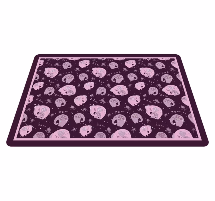 Covor de vinil pentru copii vise dulci cu elefant - TenStickers