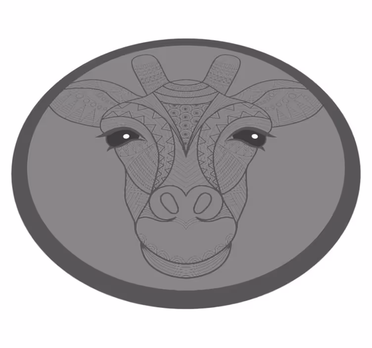 Covor vinil animal design de girafă gri - TenStickers