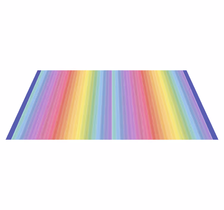 Covor vinil vărgat efect de curcubeu colorat - TenStickers