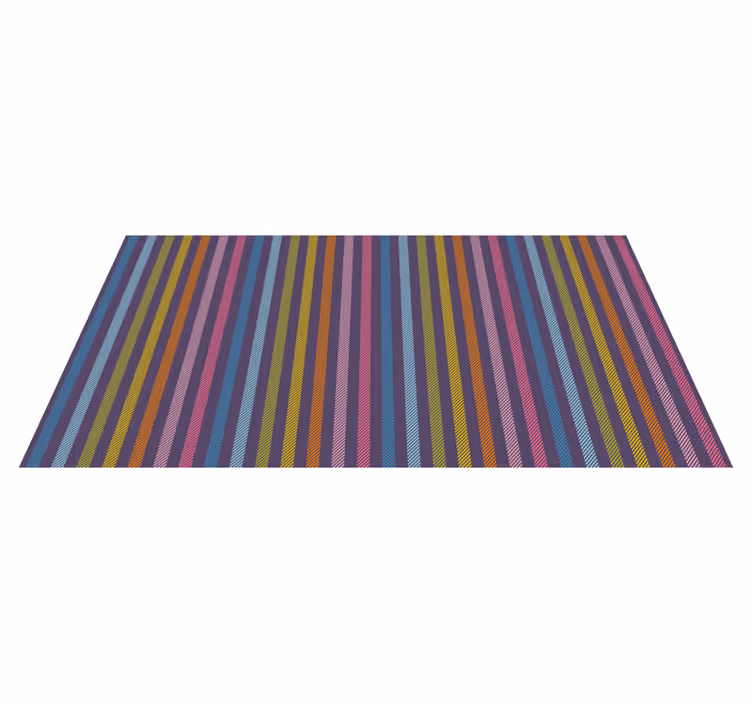 Covor vinil vărgat linii subțiri multicolore - TenStickers