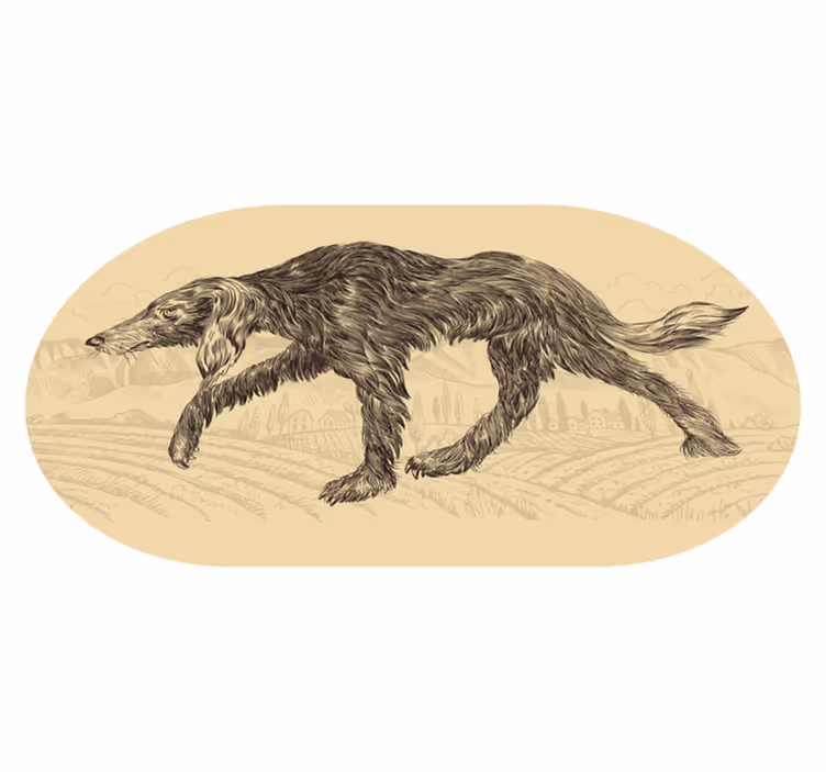Covor vinil animal siluetă canină elegantă - TenStickers