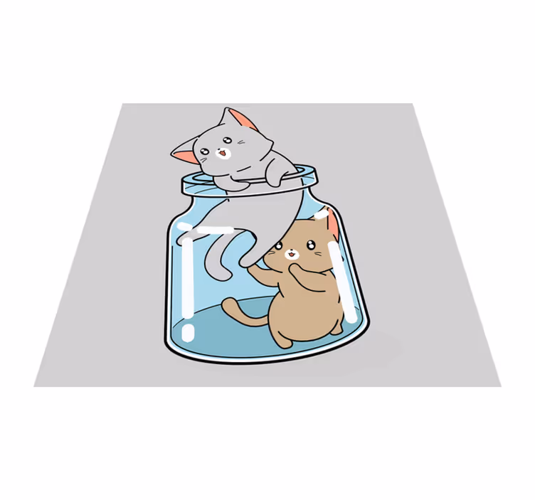 Doi covoare de dormitor pentru pisici - TenStickers