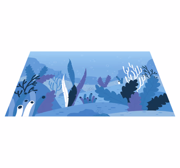 Covor vinil cu aspect de natura peisaj subacvatic - TenStickers