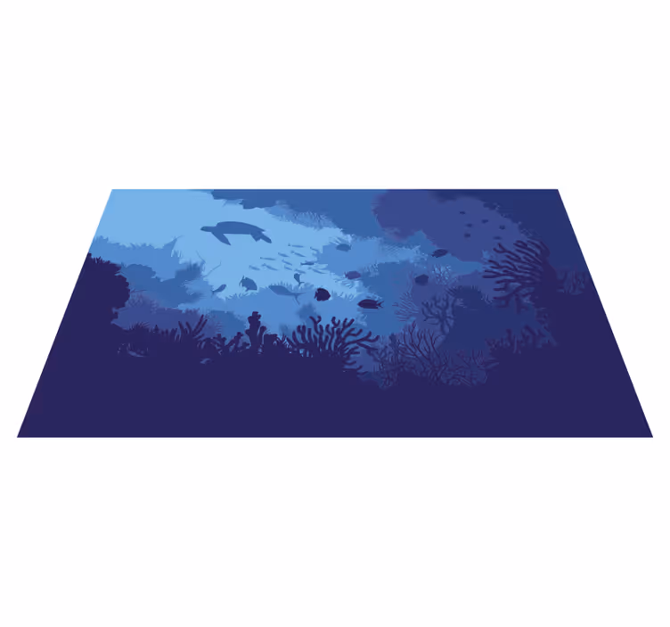 Covor vinil cu aspect de natura scenă subacvatică - TenStickers