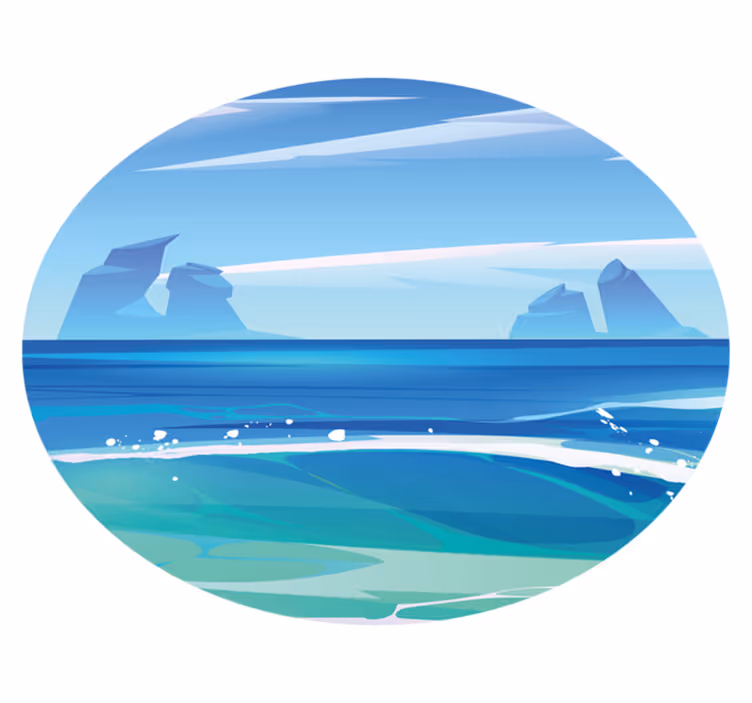 Covor vinil cu aspect de natura seninătate de coastă - TenStickers