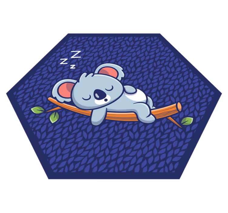 Covor de vinil pentru copii copil koala somnoros - TenStickers