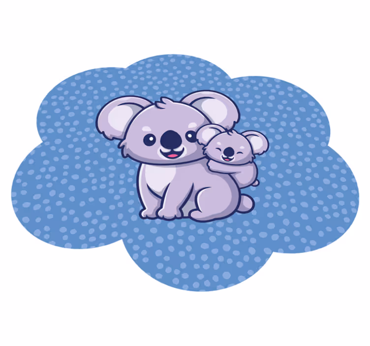 Covor de vinil pentru copii pereche drăguță de koala - TenStickers