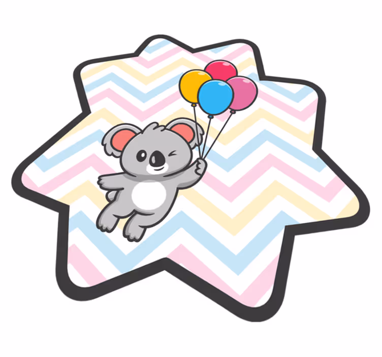Covor de vinil pentru copii balon jucăuș koala - TenStickers