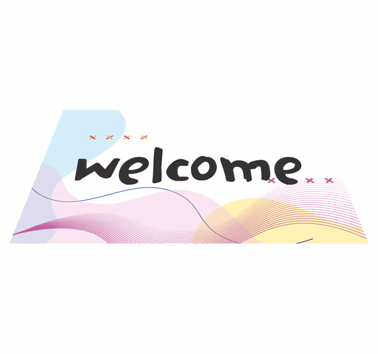 Covor vinil hol intrare bun venit abstract modern - TenStickers