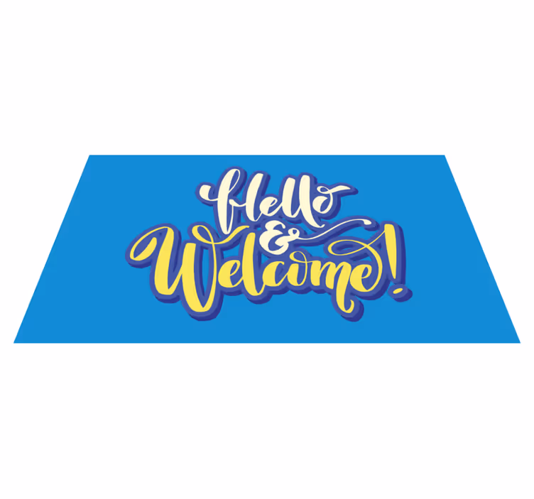 Covor vinil hol intrare salut și bine ai venit - TenStickers