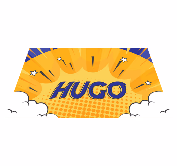 Covor de vinil cu nome soare erou personalizat - TenStickers