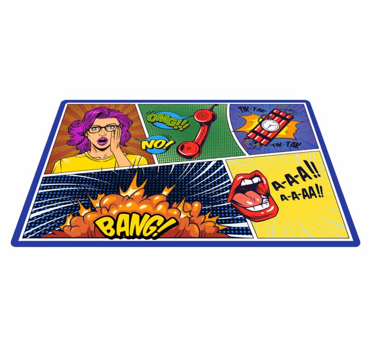 Benzi desenate cu covor dormitor cu raze explozive - TenStickers