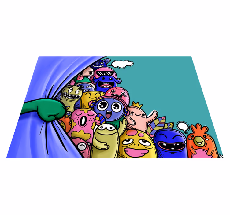 Alții covor de vinil personaje monstruoase colorate - TenStickers