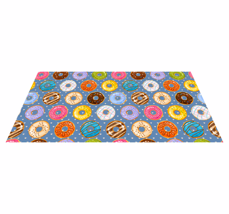 Covor de vinil pentru bucătărie motiv vibrant de gogoașă - TenStickers
