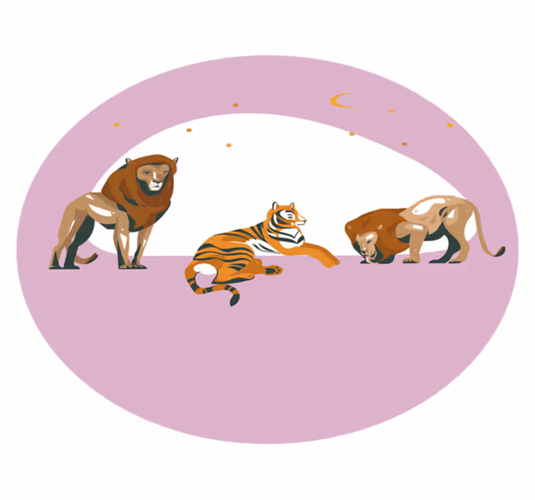 Covor vinil animal animale sălbatice de safari - TenStickers
