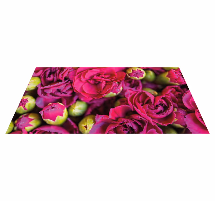 Covoare roz înflorite covor floral - TenStickers
