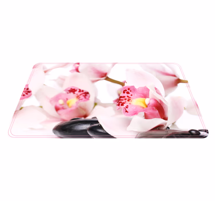 Orhidee cu pietre covor floral - TenStickers