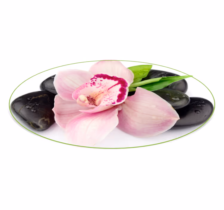 Covor vinil flori și plante aranjament elegant de orhidee - TenStickers