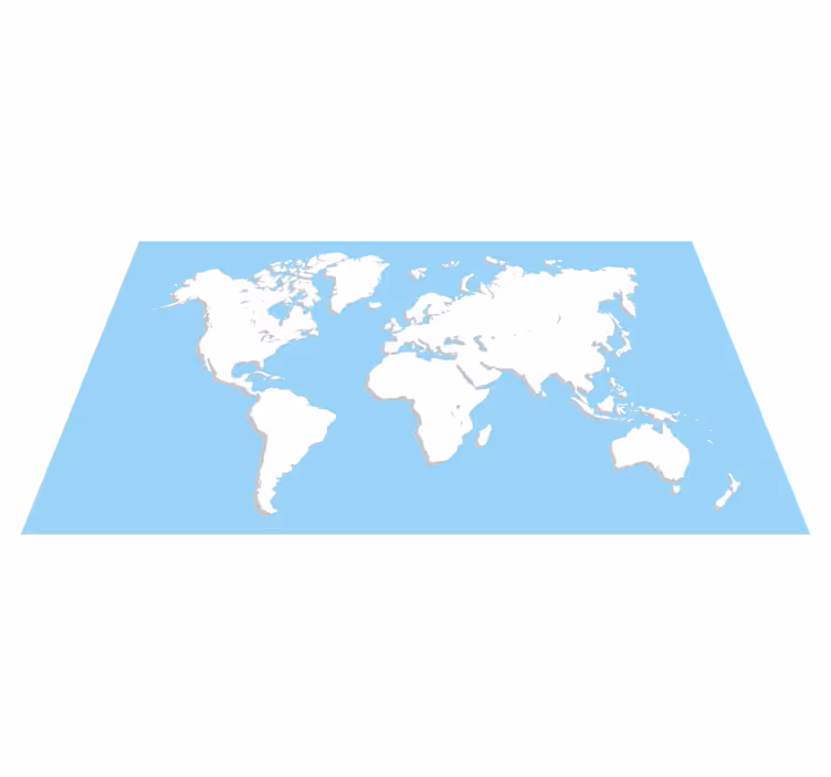 Covor de vinil harta lumii hartă globală - TenStickers