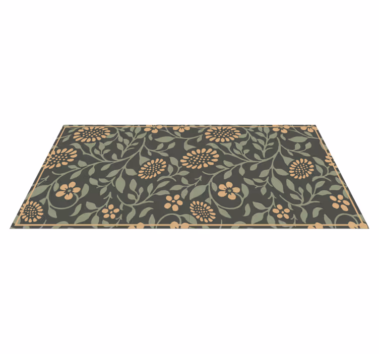 Covor floral vintage de floarea-soarelui - TenStickers