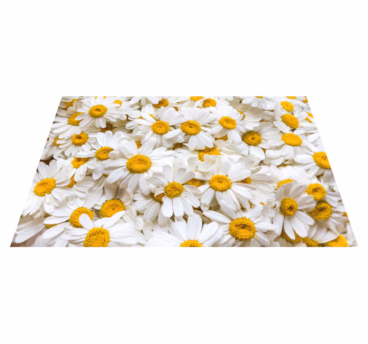 Covor de vinil pentru baie conceptul de floare de margaretă - TenStickers