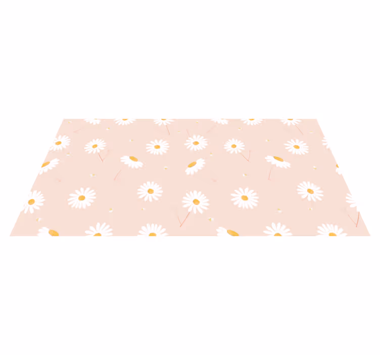 Covor floral cu flori margarete nordice - TenStickers