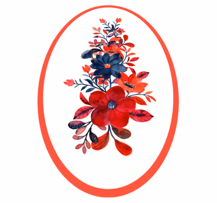 Covor vinil flori și plante aranjament floral - TenStickers