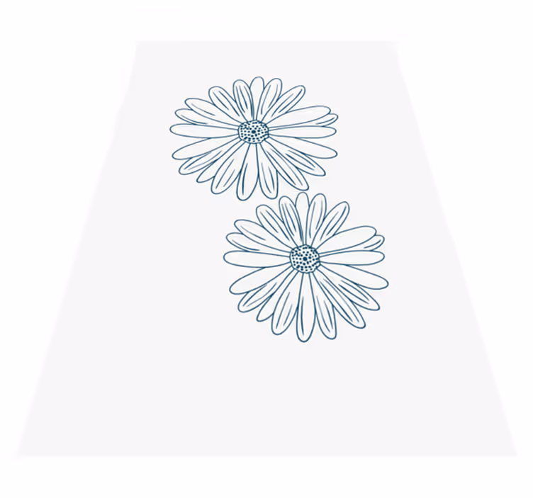 Covor vinil flori și plante atingere florală delicată - TenStickers