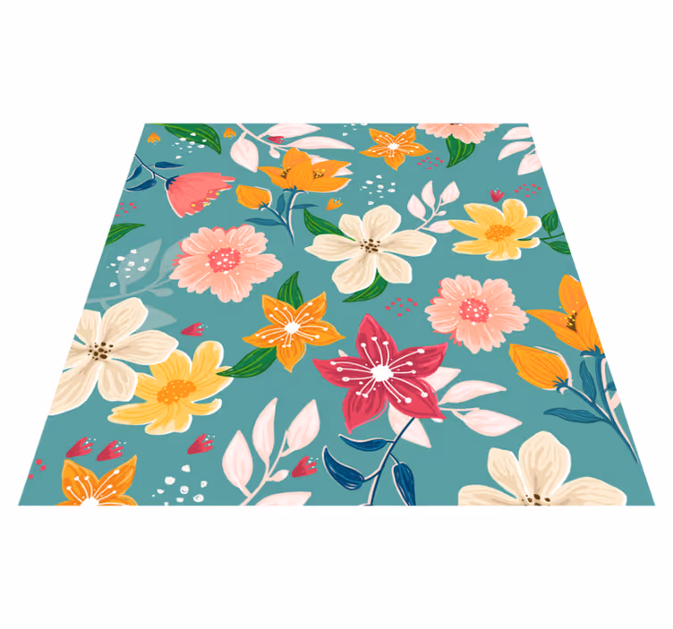 Covor vinil flori și plante joc de modele florale - TenStickers