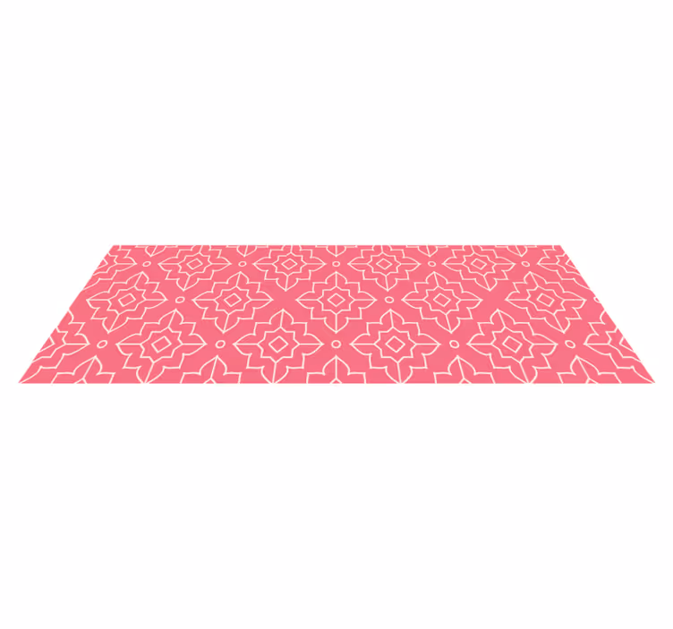 Covor de vinil geometric motiv roz cu zăbrele - TenStickers